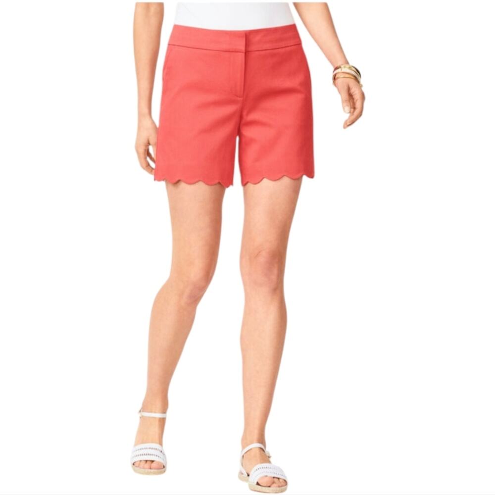 Talbots Pink Scalloped 5 inch Hem shorts Size 2